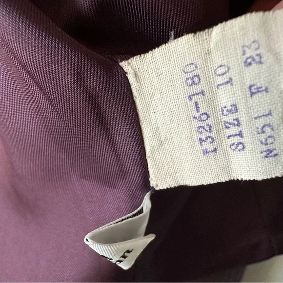 Pendleton Blazer Skirt Scarf Set Sz 8 10 Purple Plaid Wool Vintage Made in USA - Picture 10 of 16